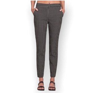 Abercrombie & Fitch Black White Polka Dot Slim Ankle Dress Pants size 0